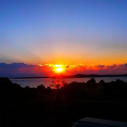 Scenic view of sunset over sea