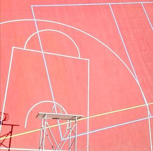 High angle view of basketball hoop