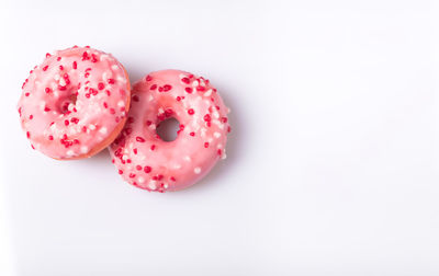 Close-up of cupcakes against white background