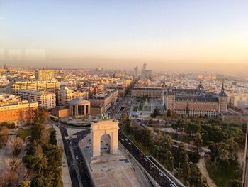 High angle view of cityscape