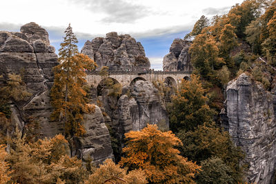 Scenic view of bastei bridge