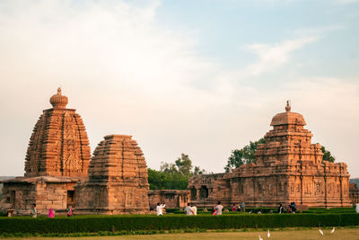 Low angle view of temple against sky