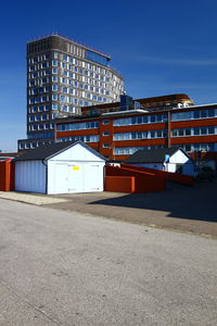 Modern building against blue sky