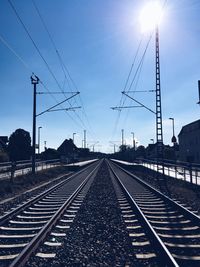 Railroad tracks against sky