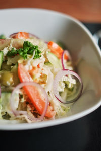 Close-up of meal served in bowl