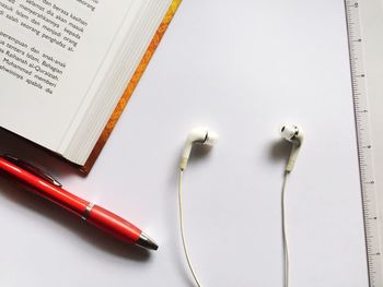 High angle view of computer keyboard