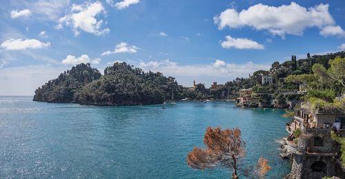 Panoramic view of sea against sky