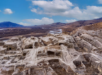 Scenic view of desert against sky