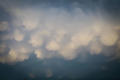 Low angle view of clouds in sky