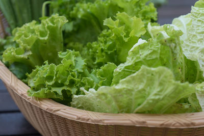 Close-up of vegetables in basket