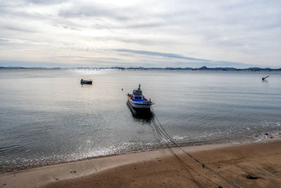 The view of various fishing boats off the coast of sinan county in south korea