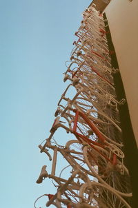 Low angle view of built structure against clear sky