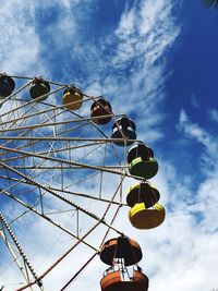 Low angle view of ferris wheel against sky