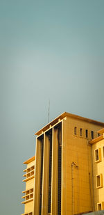 Low angle view of building against clear sky