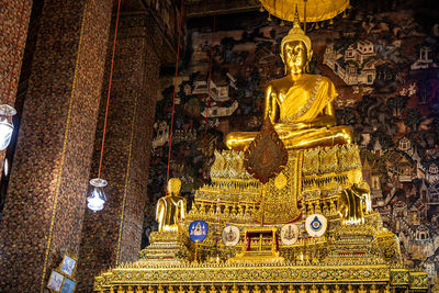 Statue of temple in building