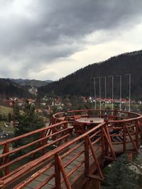 Cloudy sky over mountains