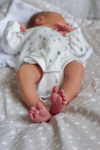 Closeup of cute newborn baby