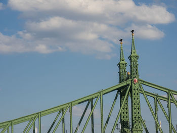 Low angle view of bridge against sky