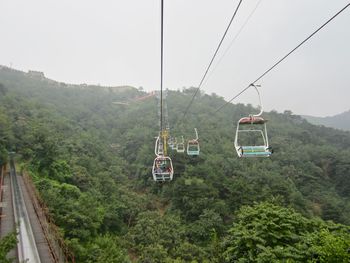 Overhead view of mountain range