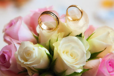 Close-up of rose bouquet