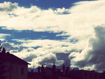 Low angle view of cloudy sky