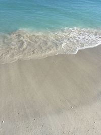 High angle view of shore at beach