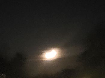 Low angle view of moon at night