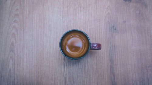 Directly above shot of coffee on table