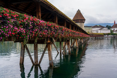 View of the old town of lucerne in switzerland.