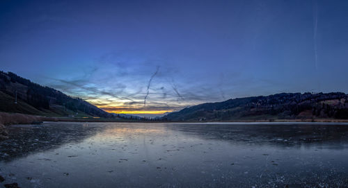 Scenic view of river against sky