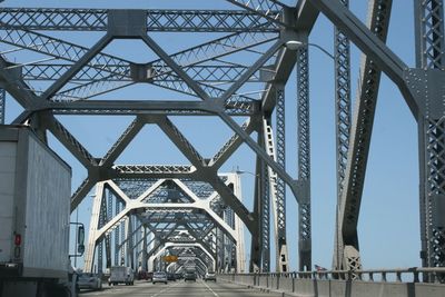 Low angle view of bridge against sky
