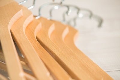 Close-up of wooden table