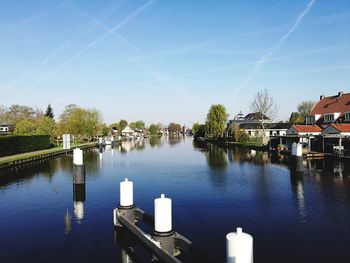 Scenic view of river against clear sky