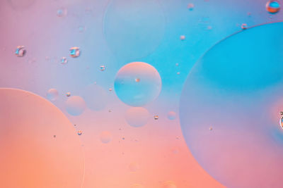 Full frame shot of bubbles in water