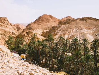 Scenic view of mountain range against sky