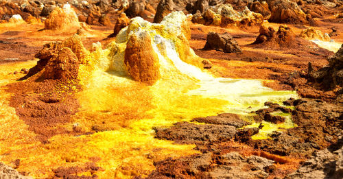 Full frame shot of rocks on land