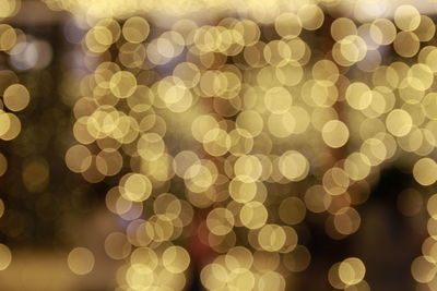 Defocused image of illuminated lights