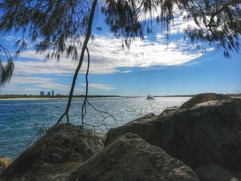 Scenic view of sea against sky