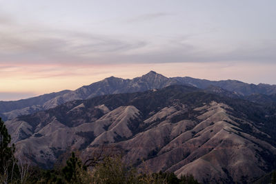 Big sur mountains at dusk