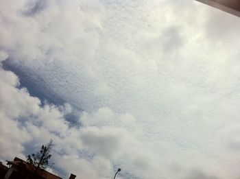 Low angle view of cloudy sky