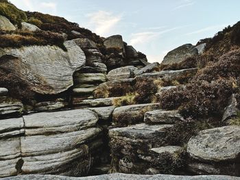 Rock formations against sky