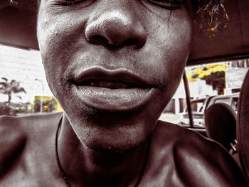 Close-up portrait of young man