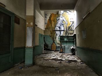 Interior of abandoned building