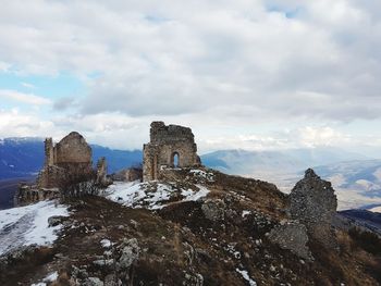 Scenic view of mountain against sky