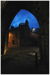 View of historical building at night