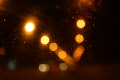 Defocused lights at night