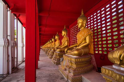 Statue of buddha in building