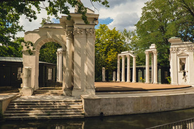 Low angle view of historical building