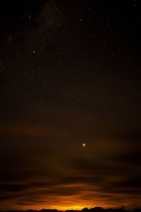 Low angle view of sky at night