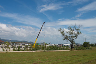 Scenic view of park against sky